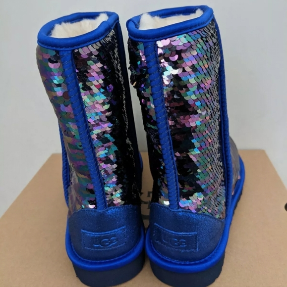 SALE! UGG Classic Short Sequin Boots - Picture 6 of 8